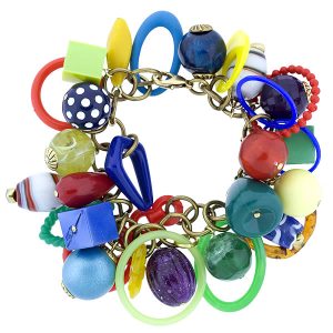 A cheerful tangle of vintage glass, Lucite and acrylic charms, $68, from www.winknyc.com